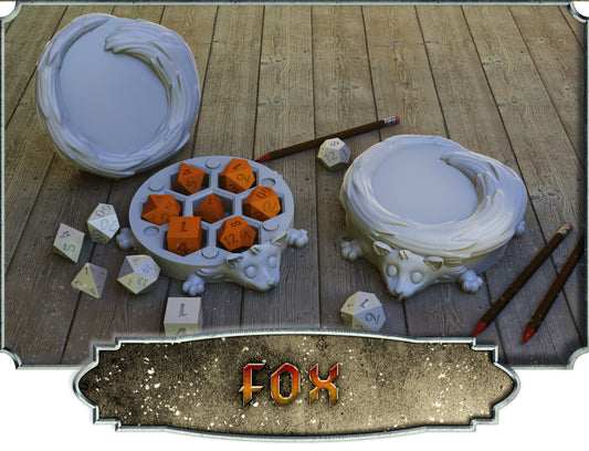 Crosslances - Dice Holder - Fox - DnD/TTRPG/Roleplaying/Wargames