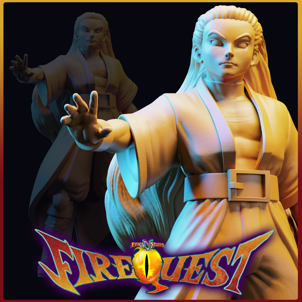 Lance Wilkinson - Fire Quest - Old Friend - 32/100mm DnD/TTRPG Figure/Miniature