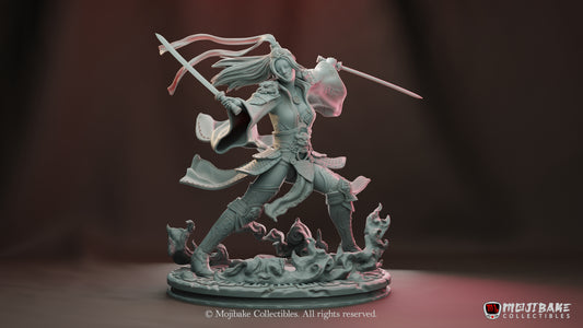 Mojibake - Blades of Harmony: The Peaceful Warrior Princess - 75/120mm Pin Up/Figure/Model/Diorama - Helios3DPrinting
