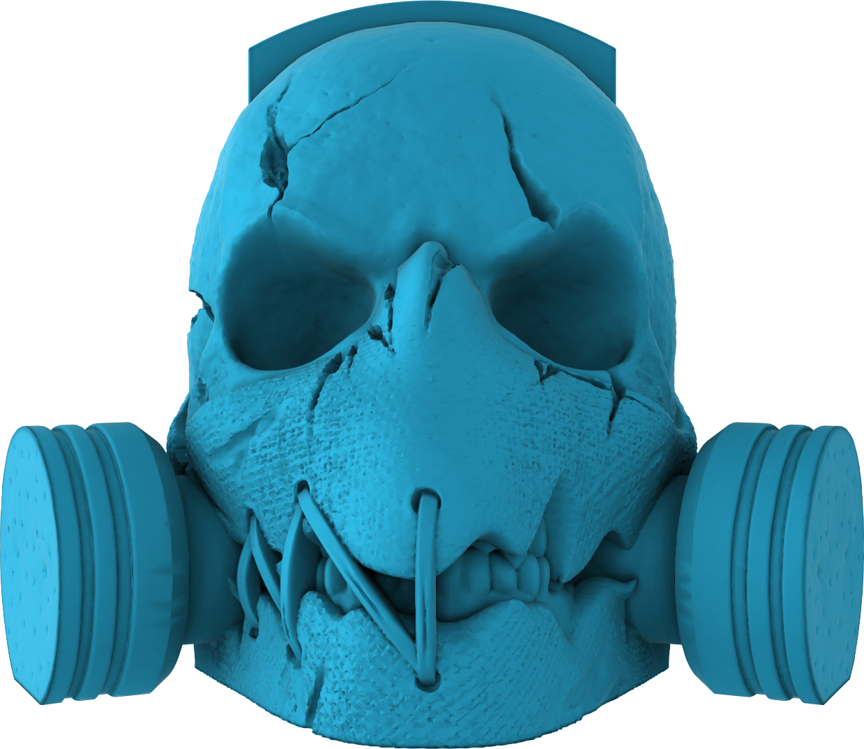 Digital Creative Works - Skull Headphone/Controller Mount - Gas Mask - Prop/Decoration