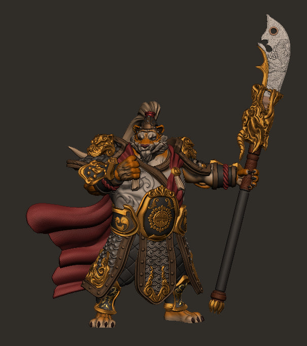 Mojibake - Battle for Xiuyu - Tabaxi General - DnD/TTRPG Figure/Miniature - Helios3DPrinting