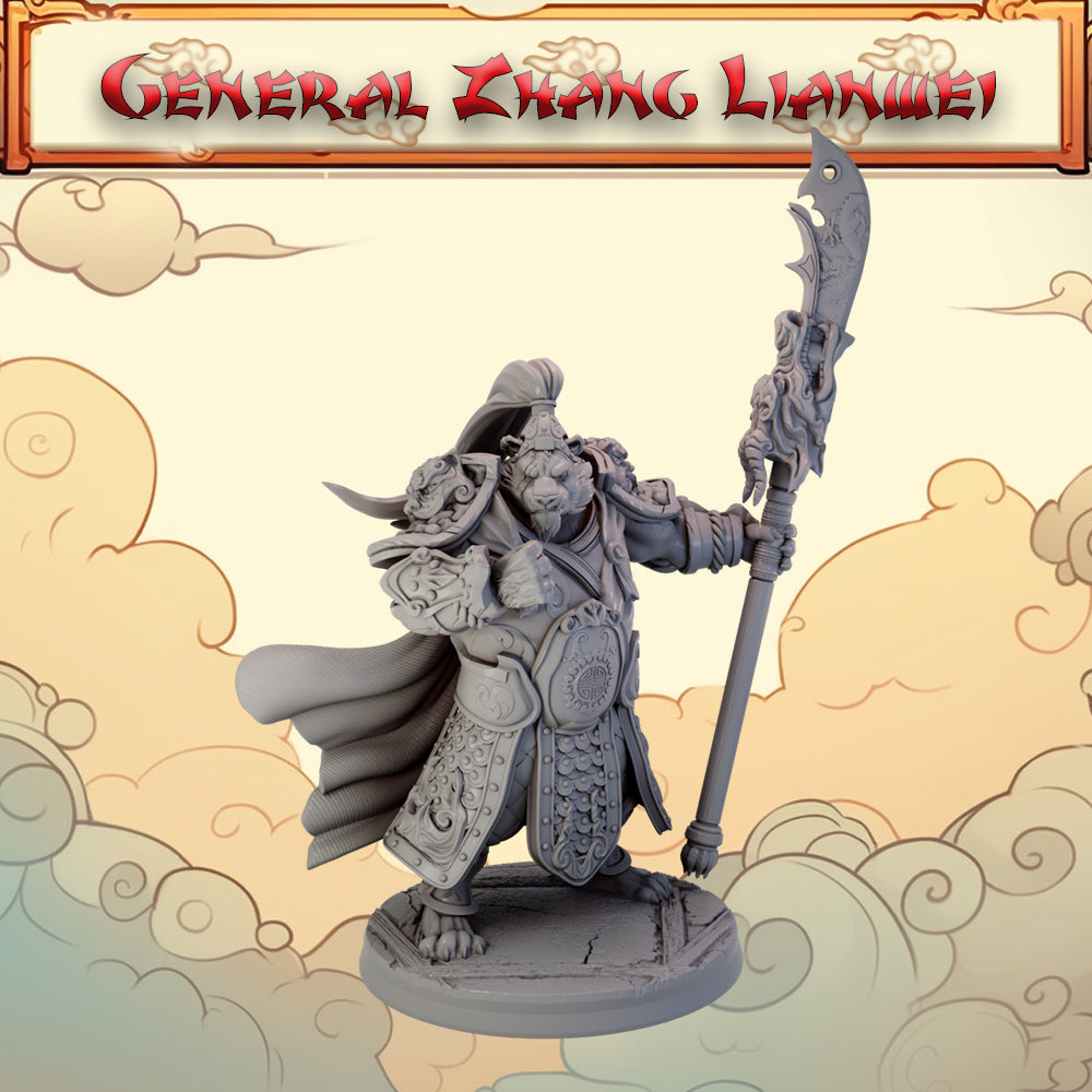 Mojibake - Battle for Xiuyu - Tabaxi General - DnD/TTRPG Figure/Miniature - Helios3DPrinting