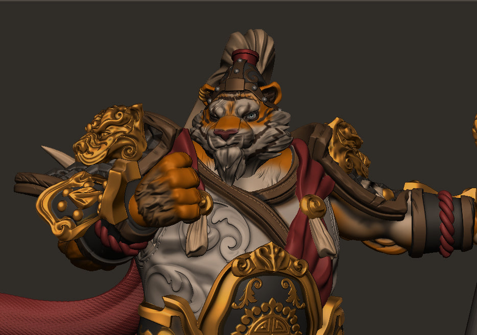 Mojibake - Battle for Xiuyu - Tabaxi General - DnD/TTRPG Figure/Miniature - Helios3DPrinting