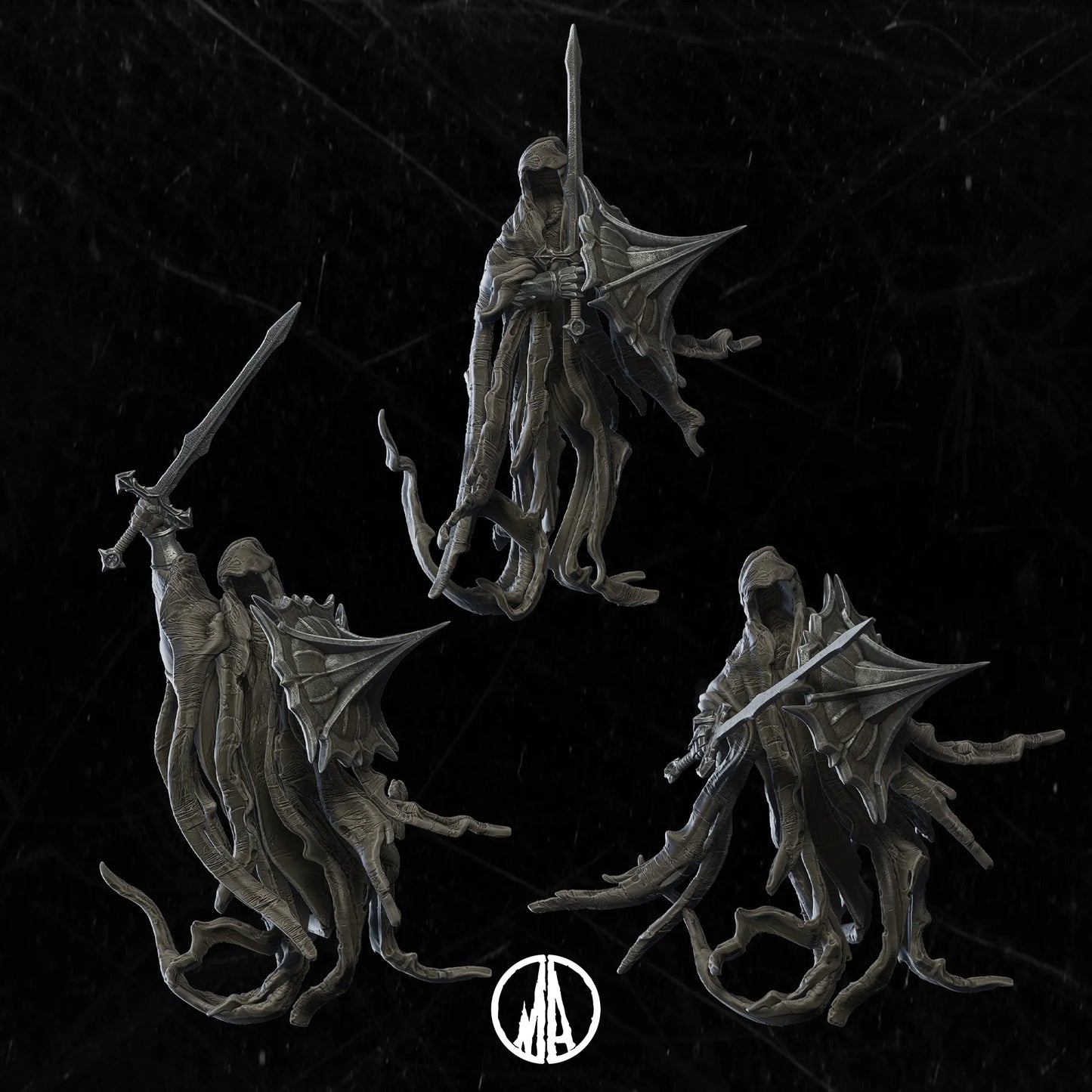 Monolith Arts - Lost Souls II - Ghost Warrior - DnD/TTRPG Figure/Miniature