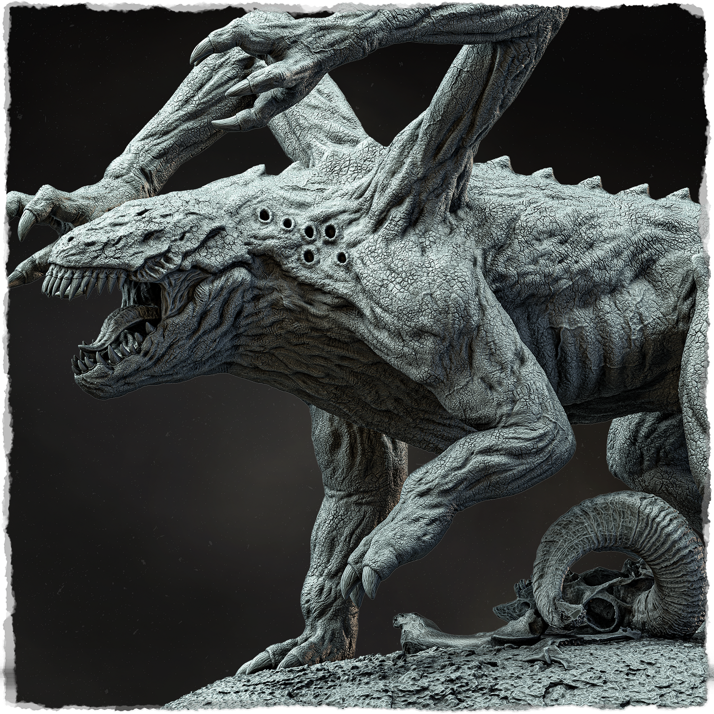 Evox Arts - Arcanterra #2 - Draconic Ghoul - DnD/TTRPG Figure/Miniature