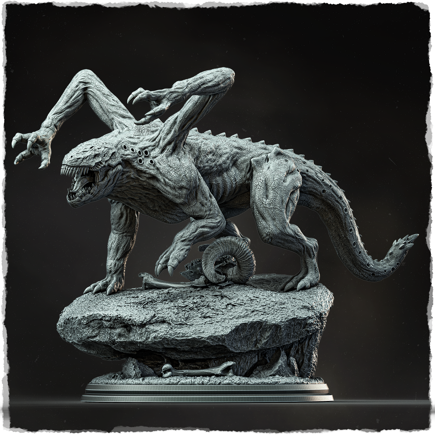 Evox Arts - Arcanterra #2 - Draconic Ghoul - DnD/TTRPG Figure/Miniature