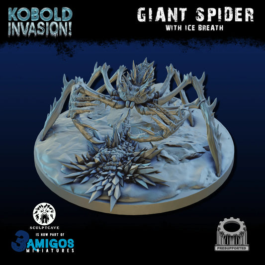 3 Amigos Miniatures - Kobold Invasion - Giant Spider - DnD/TTRPG Figure/Miniature - Helios3DPrinting
