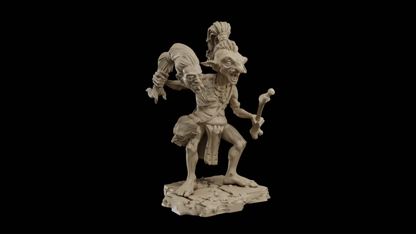 Bemazz Miniatures - Unstoppable Horde - Throwing Shaman - DnD/TTRPG Figure/Miniature