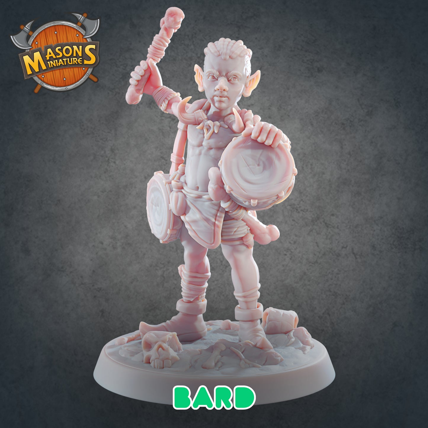 Masons Miniatures - Goblin Bard - DnD/TTRPG Figure/Miniature