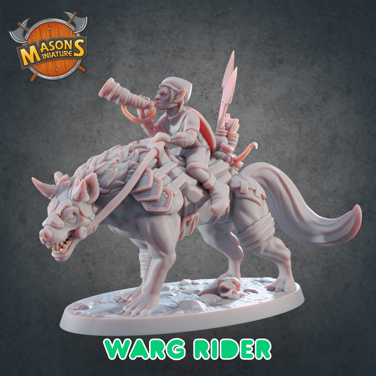 Masons Miniatures - Goblin Warg Rider - DnD/TTRPG Figure/Miniature