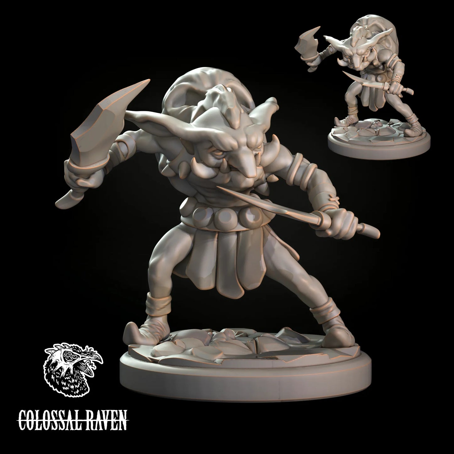 Colossal Raven - Goblin Rogue - DnD/Pathfinder/TTRPG Figure