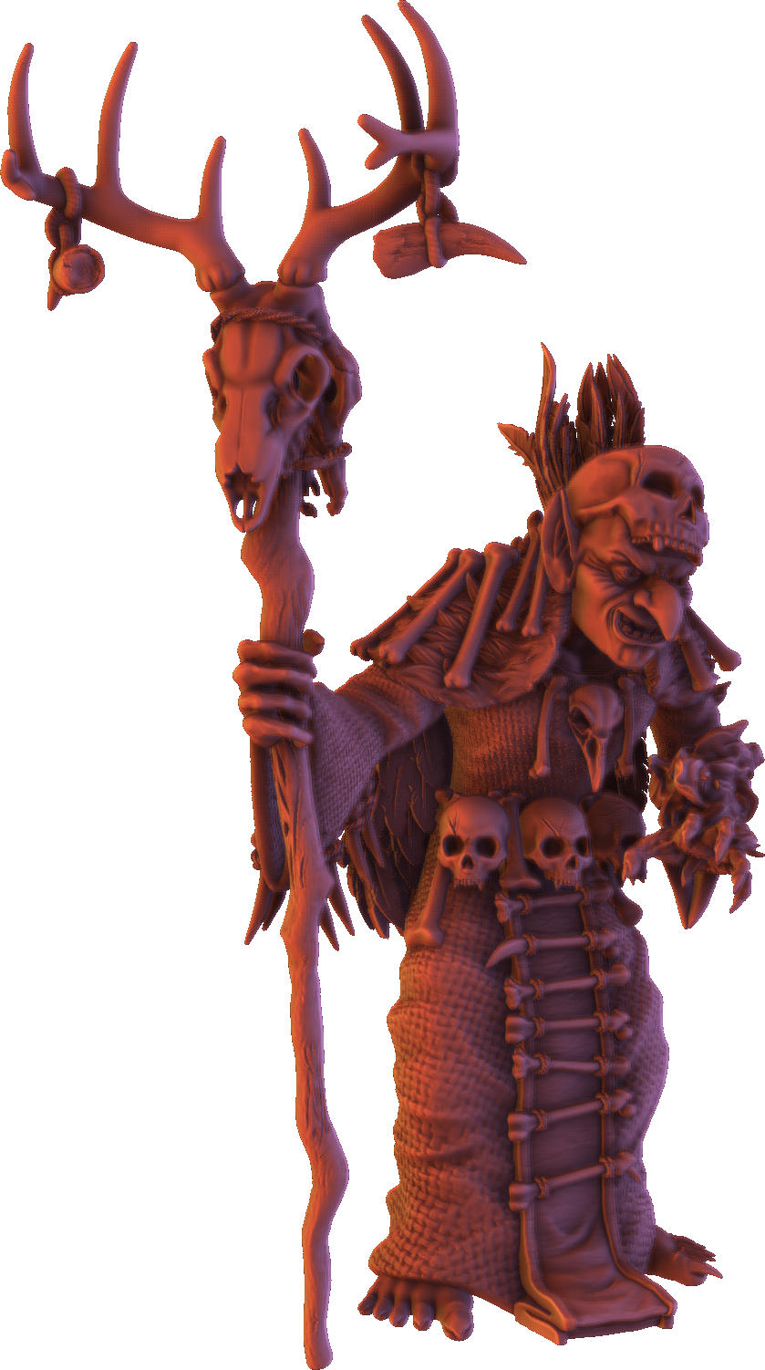 Monolith Arts - Greenskins - Goblin Warlocks - DnD/TTRPG Figure/Miniature