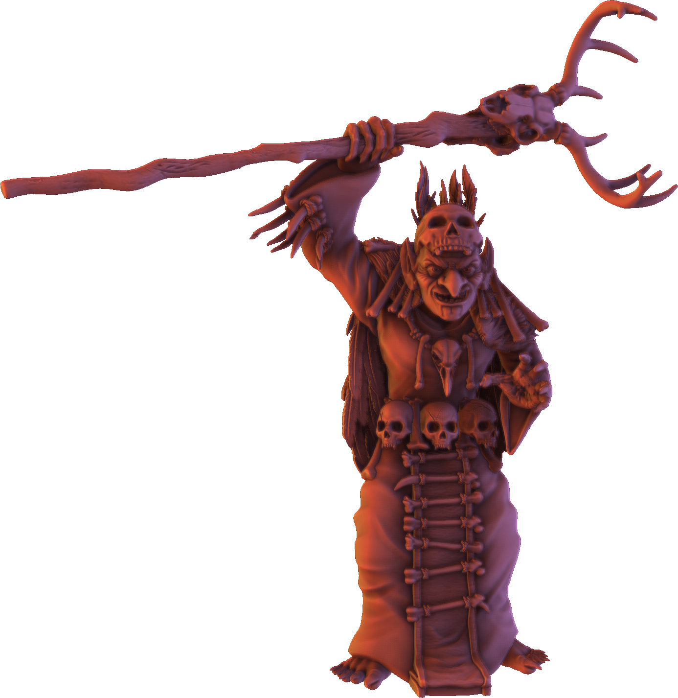 Monolith Arts - Greenskins - Goblin Warlocks - DnD/TTRPG Figure/Miniature