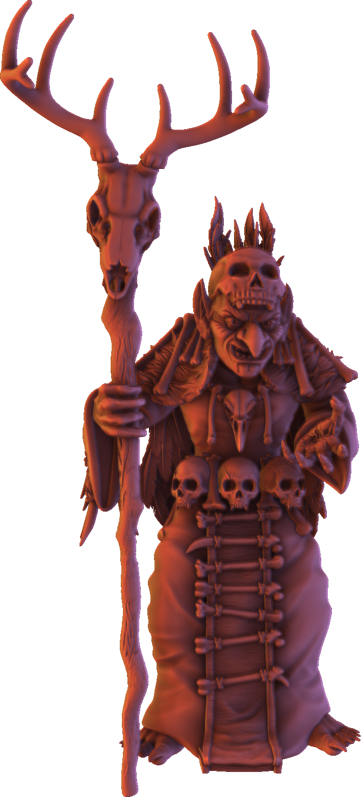 Monolith Arts - Greenskins - Goblin Warlocks - DnD/TTRPG Figure/Miniature