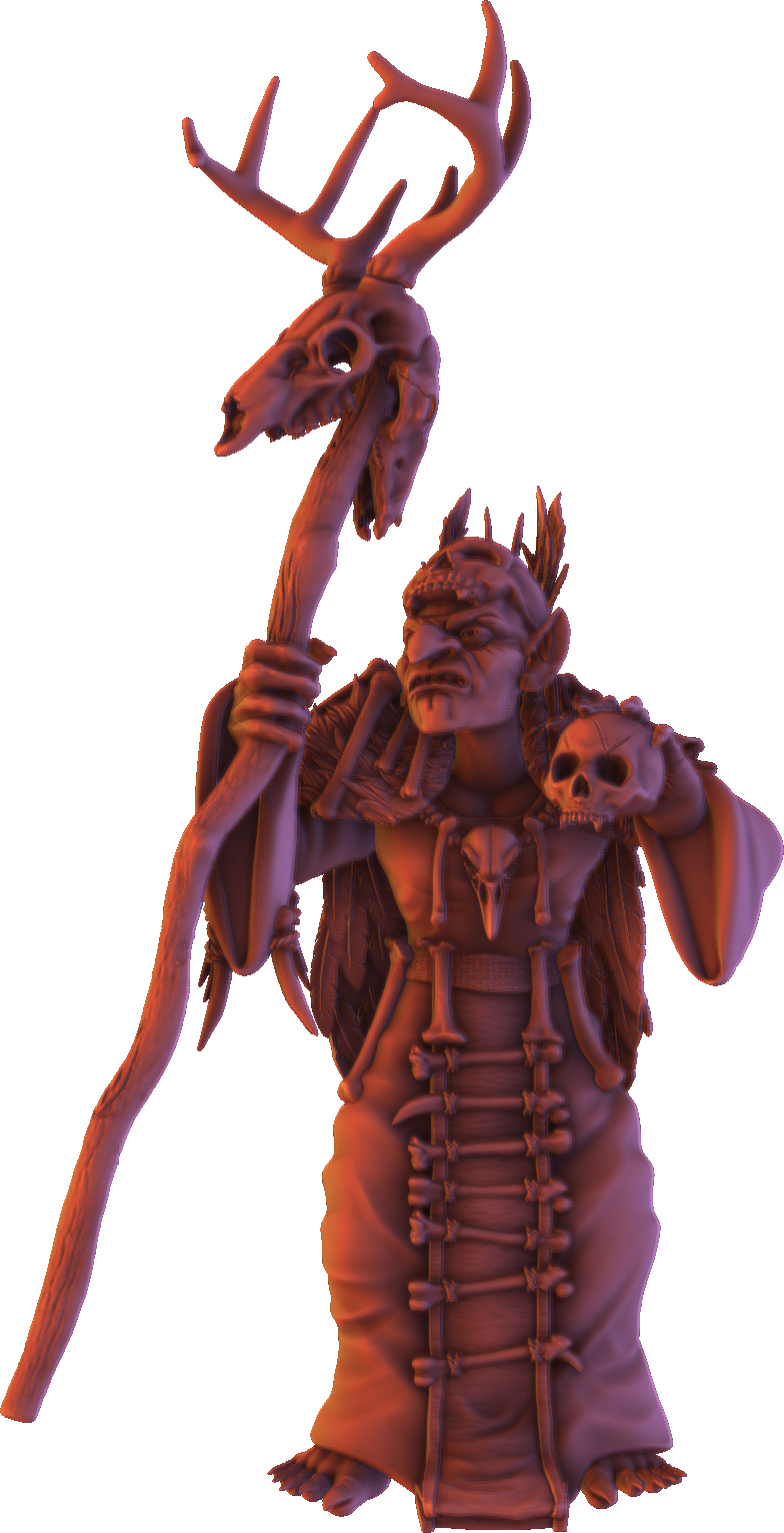 Monolith Arts - Greenskins - Goblin Warlocks - DnD/TTRPG Figure/Miniature
