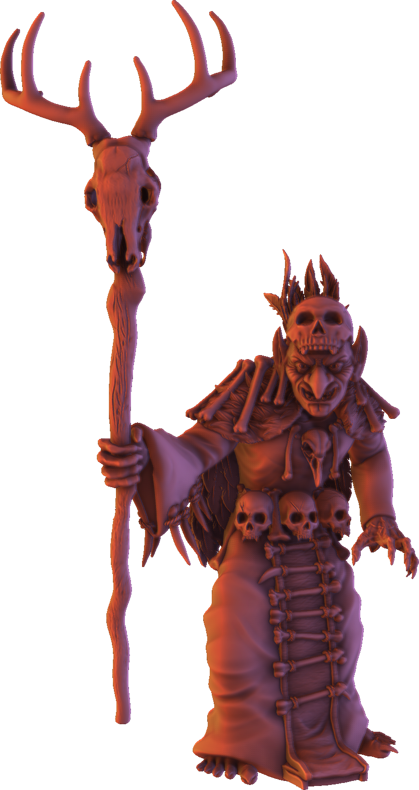Monolith Arts - Greenskins - Goblin Warlocks - DnD/TTRPG Figure/Miniature