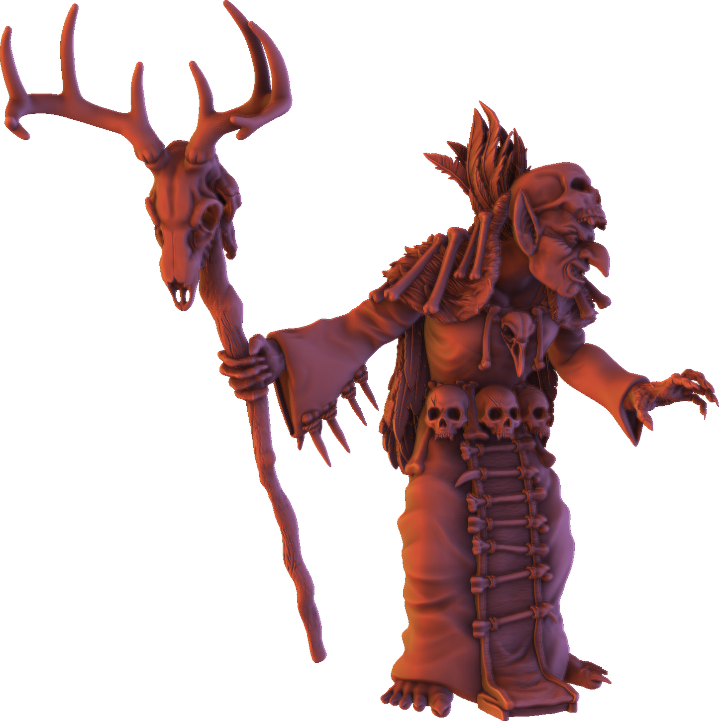 Monolith Arts - Greenskins - Goblin Warlocks - DnD/TTRPG Figure/Miniature