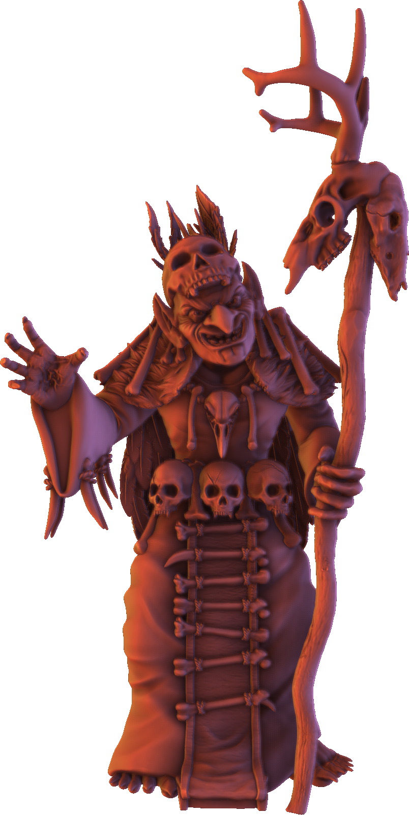 Monolith Arts - Greenskins - Goblin Warlocks - DnD/TTRPG Figure/Miniature