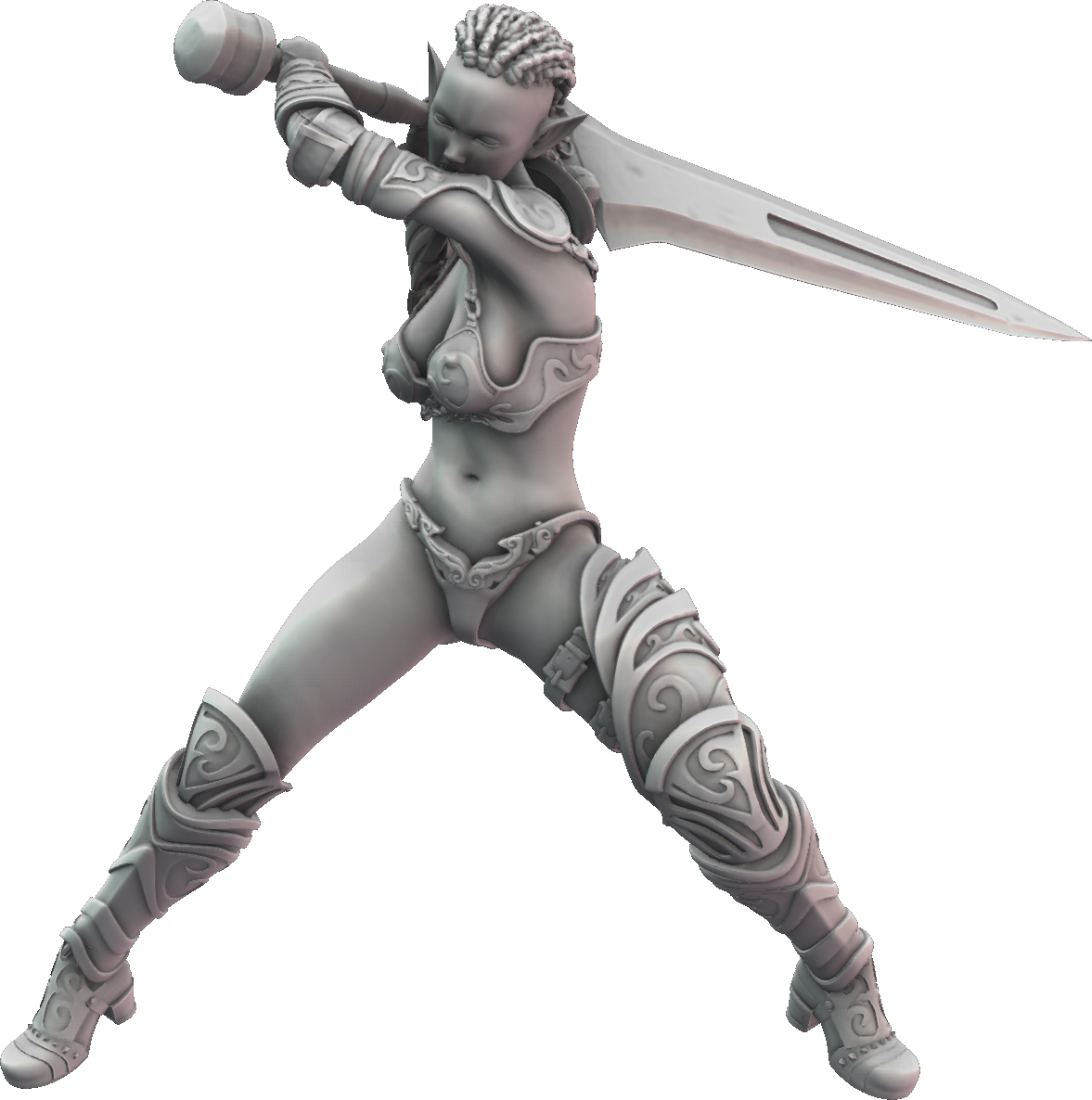 Bunch-O-Minis - Dark Elves of Briarwood - Warrior - DnD/TTRPG Figure/Miniature