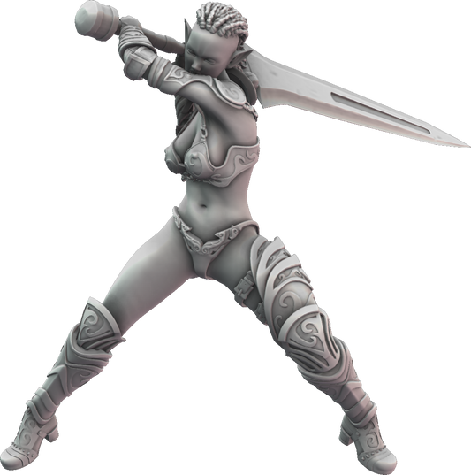 Bunch-O-Minis - Dark Elves of Briarwood - Warrior - DnD/TTRPG Figure/Miniature