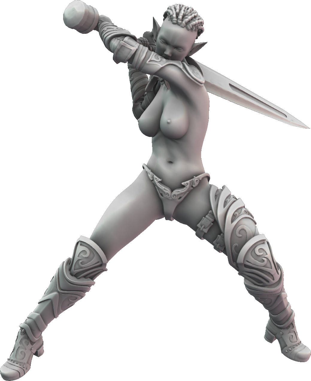 Bunch-O-Minis - Dark Elves of Briarwood - Warrior - DnD/TTRPG Figure/Miniature