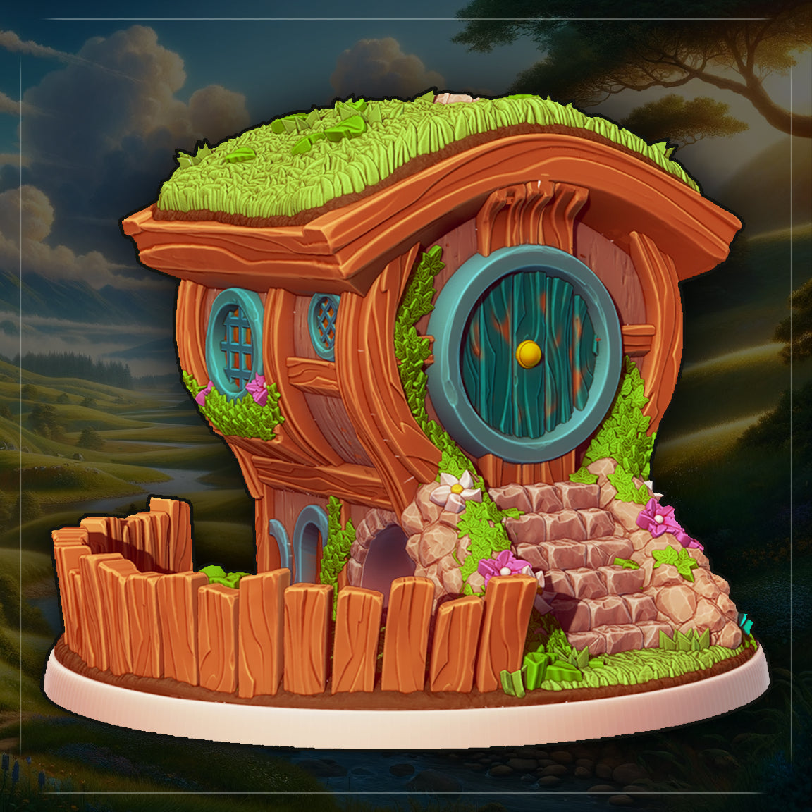 Fantasy3DTabletop - Greenhill Dice Tower - DnD/TTRPG/Roleplaying/Wargames