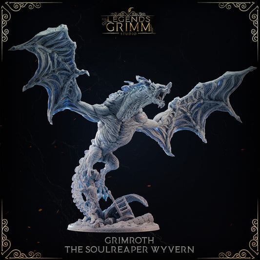 Grimm Legends - Spectral Lair - Undead Wyvern - DnD/TTRPG Figure/Miniature