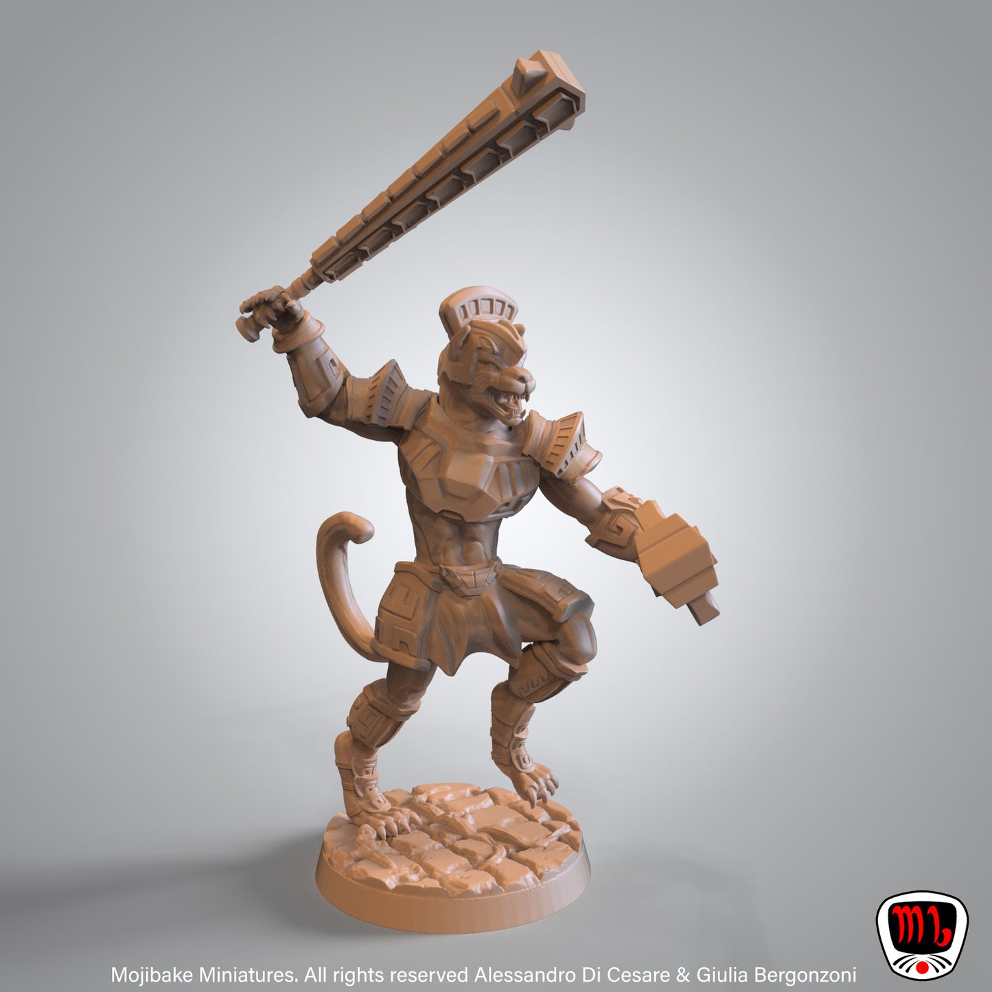 Mojibake - Rise of Huexili - Tabaxi Guards - DnD/TTRPG Figure/Miniature - Helios3DPrinting
