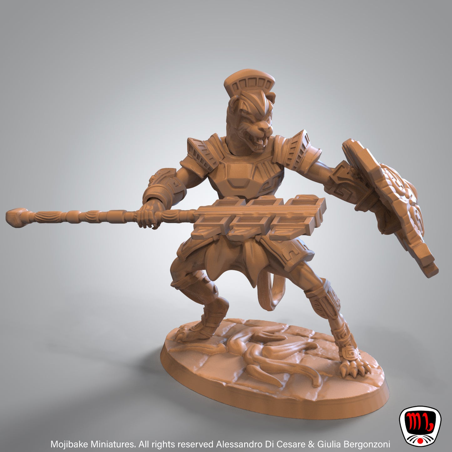 Mojibake - Rise of Huexili - Tabaxi Guards - DnD/TTRPG Figure/Miniature - Helios3DPrinting