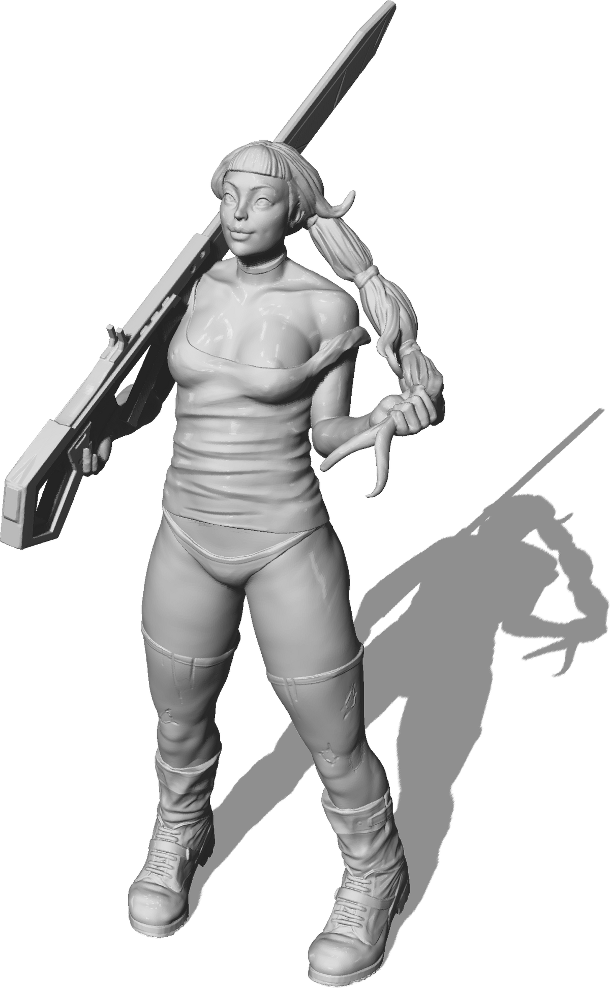 LeemanPrintables - Enforcers - Rifle - 75mm Pin Up/Figure/Model/Diorama