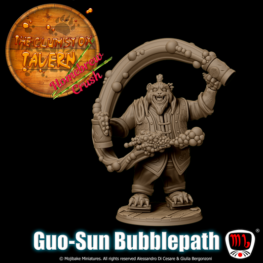 Mojibake - Clumsy Ox Tavern - Bearfolk Barman - DnD/TTRPG Figure/Miniature - Helios3DPrinting