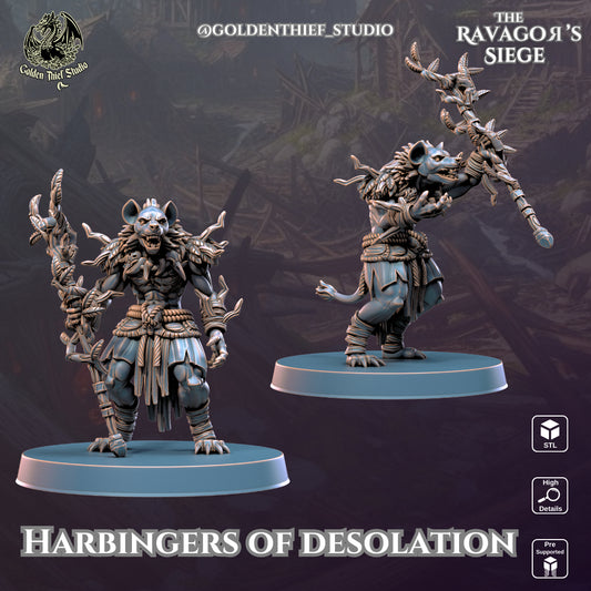 Golden Thief Studio - Gnoll Harbingers of Desolation - DnD/TTRPG Figure/Miniature