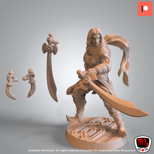 Mojibake - Temple of the Broken Spires - Human Rogue - DnD/TTRPG Figure/Miniature - Helios3DPrinting