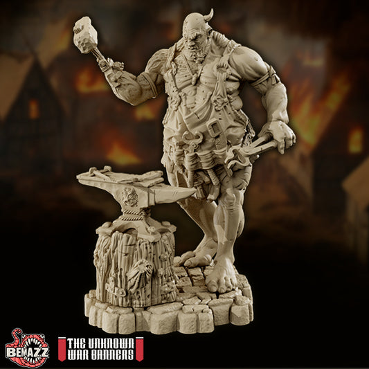 Bemazz Miniatures - Unstoppable Horde - Ogre Blackmith - DnD/TTRPG Figure/Miniature