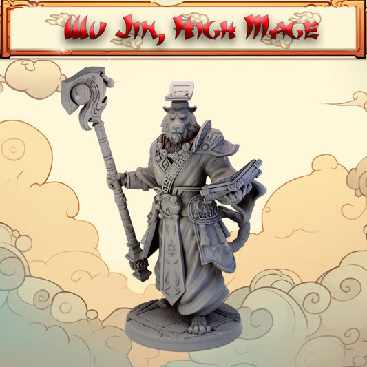 Mojibake - Battle for Xiuyu - Tabaxi Wizard - DnD/TTRPG Figure/Miniature - Helios3DPrinting
