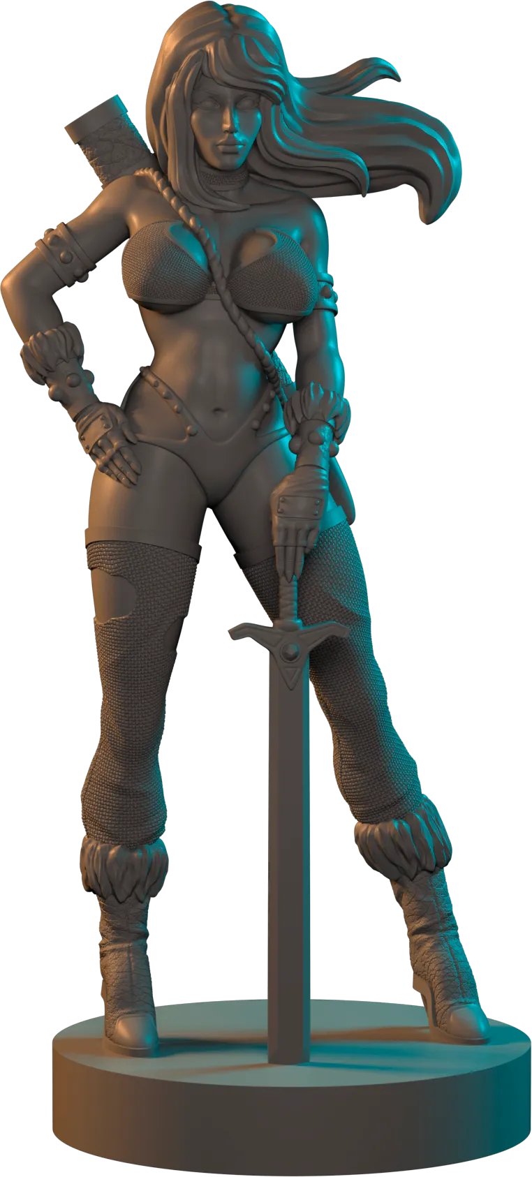 Clover Leaves - Fighter Girl #3 - Hura - 75mm Pin Up/Figure/Model/Diorama
