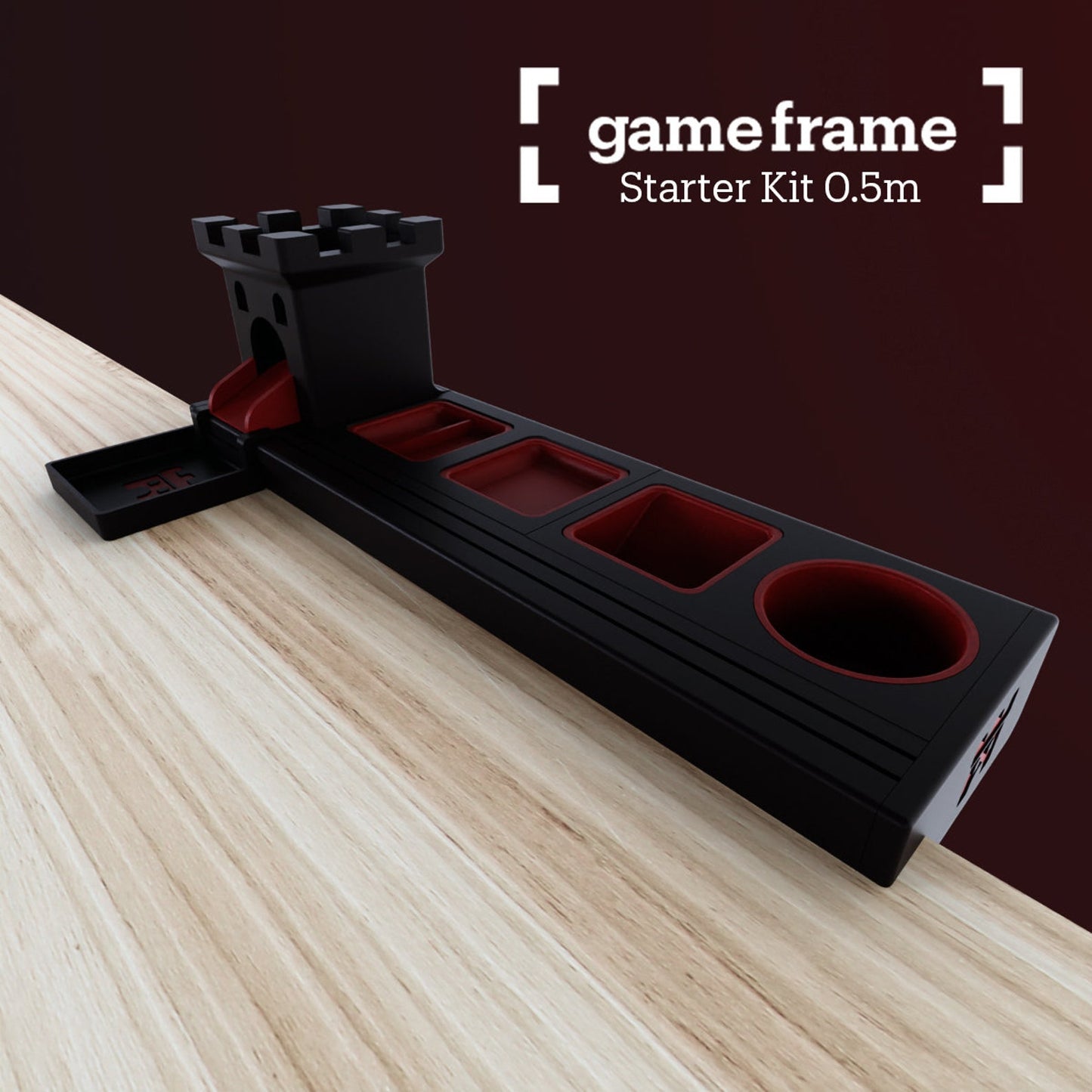 Gameframe: Epic 3D Printed Game Table - 0.5m w/Dice Tower