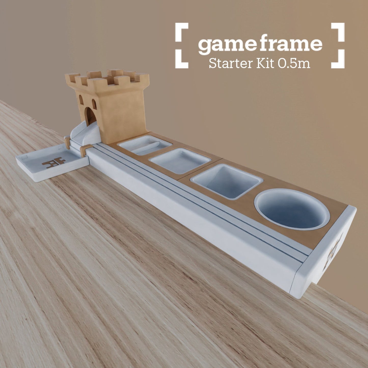 Gameframe: Epic 3D Printed Game Table - 0.5m w/Dice Tower