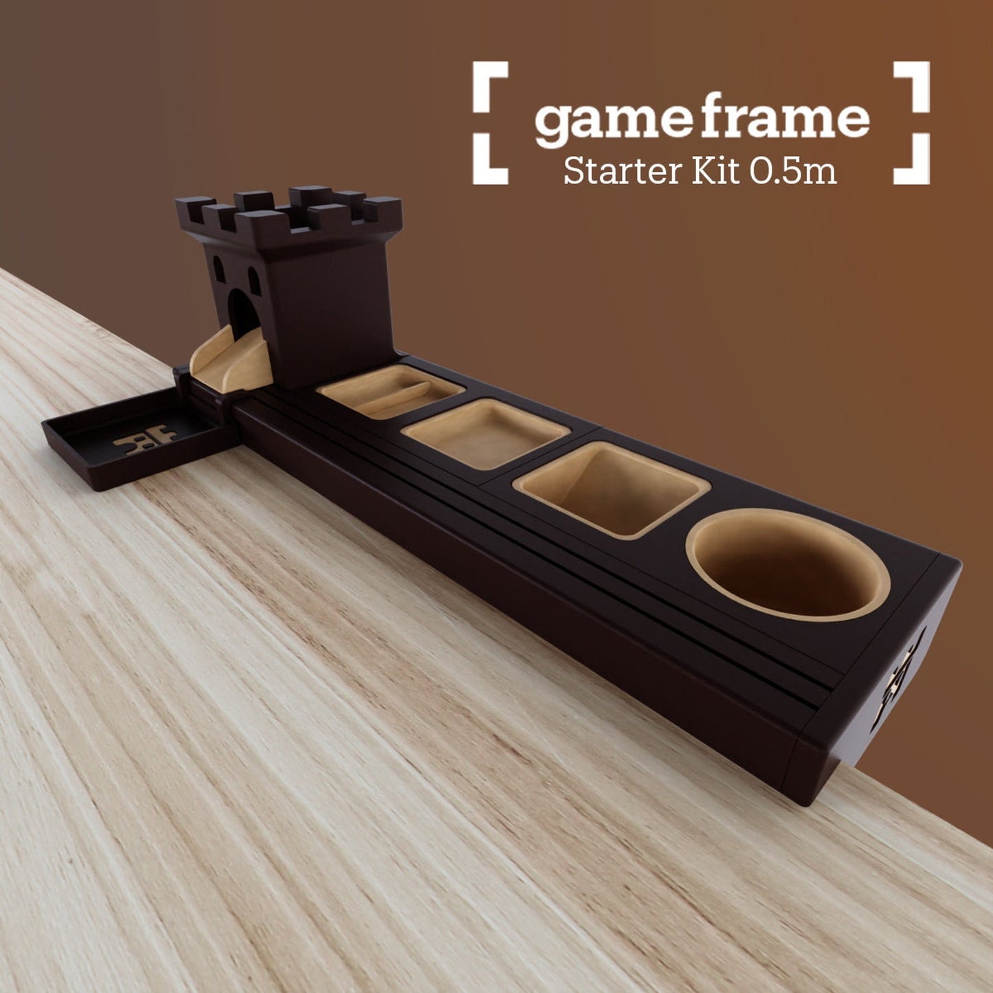 Gameframe: Epic 3D Printed Game Table - 0.5m w/Dice Tower