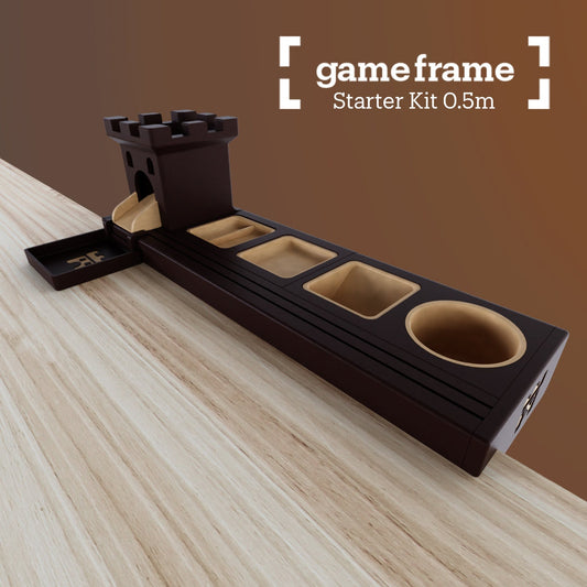 Gameframe: Epic 3D Printed Game Table - 0.5m w/Dice Tower