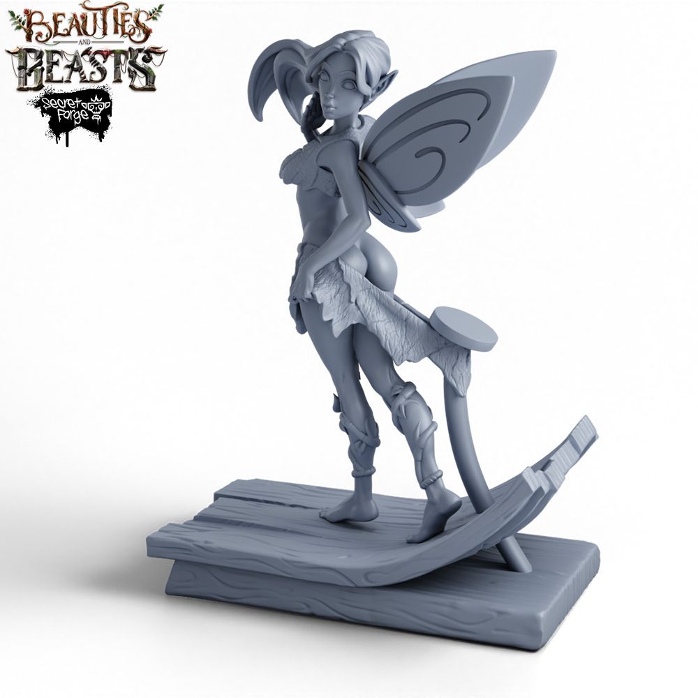 Secret Forge - Fae Gon' Wild - Caught in a Flutter - 120mm Pin Up/Figure/Model/Diorama