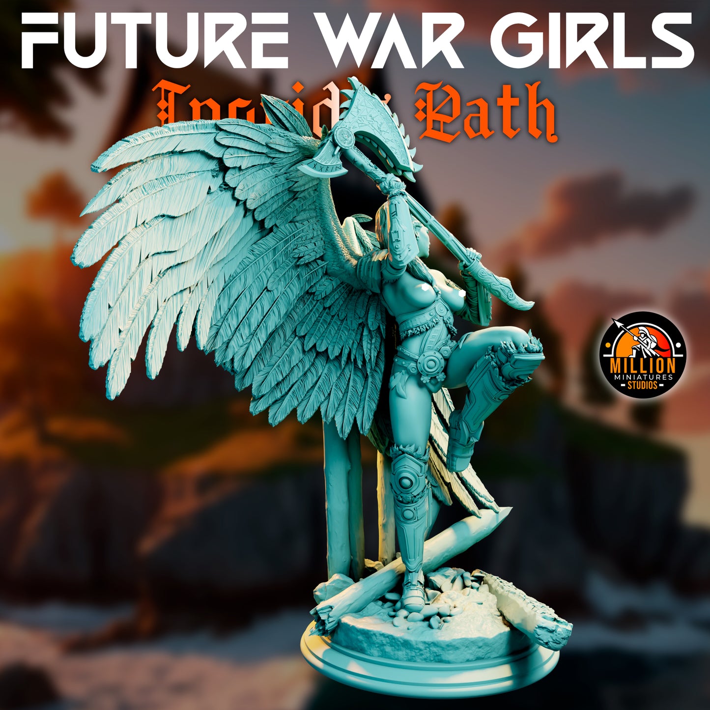 Million Miniatures - Future War Girls - Ingrid Ravenson #4 - 75mm Pin Up/Figure/Model/Diorama