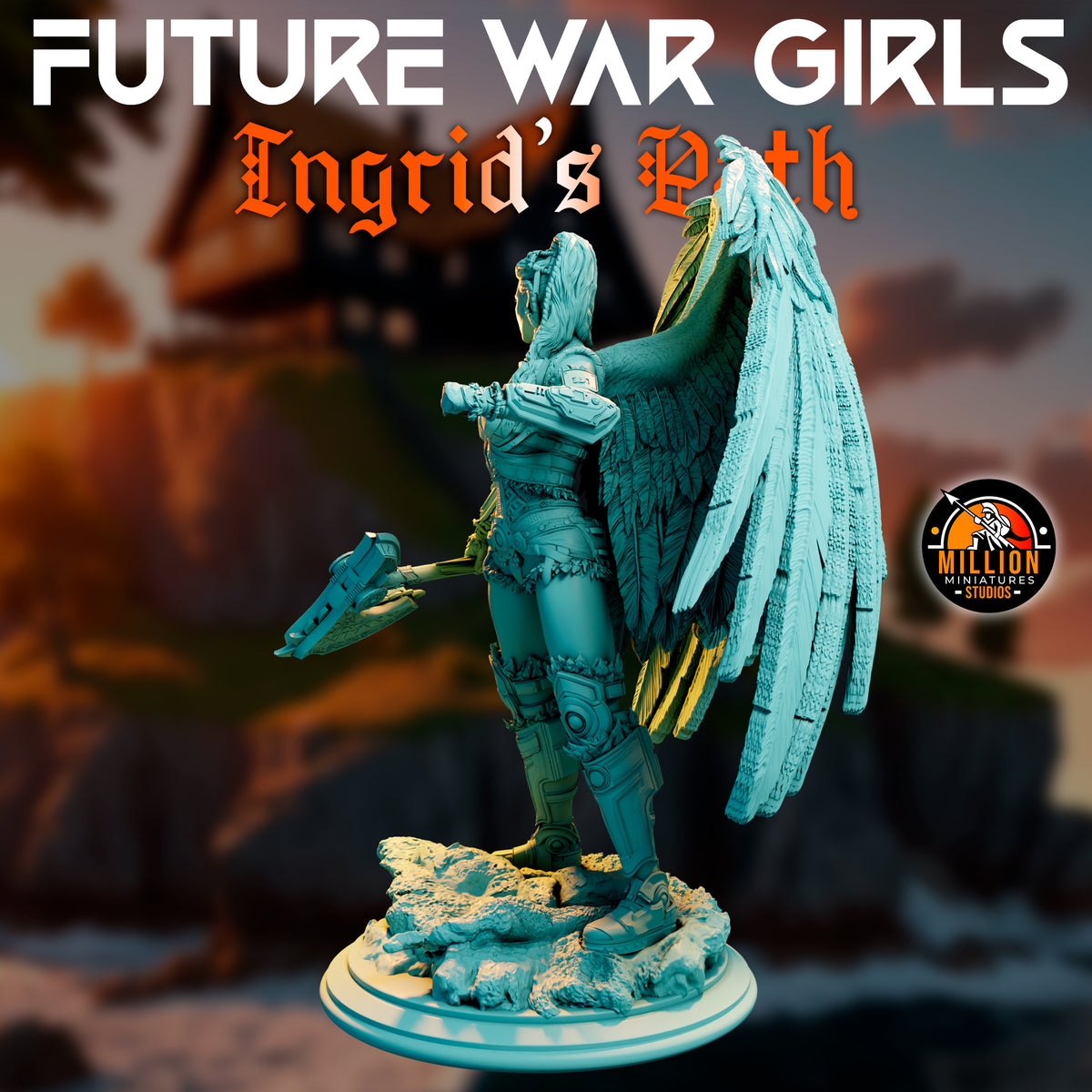 Million Miniatures - Future War Girls - Ingrid Ravenson #1 - 75mm Pin Up/Figure/Model/Diorama