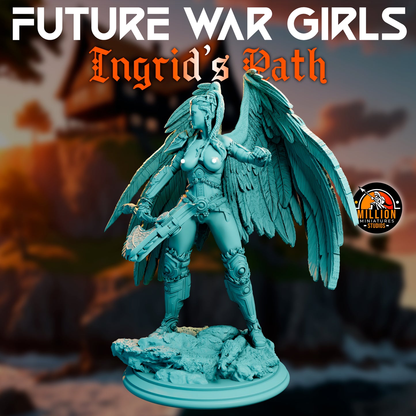Million Miniatures - Future War Girls - Ingrid Ravenson #1 - 75mm Pin Up/Figure/Model/Diorama
