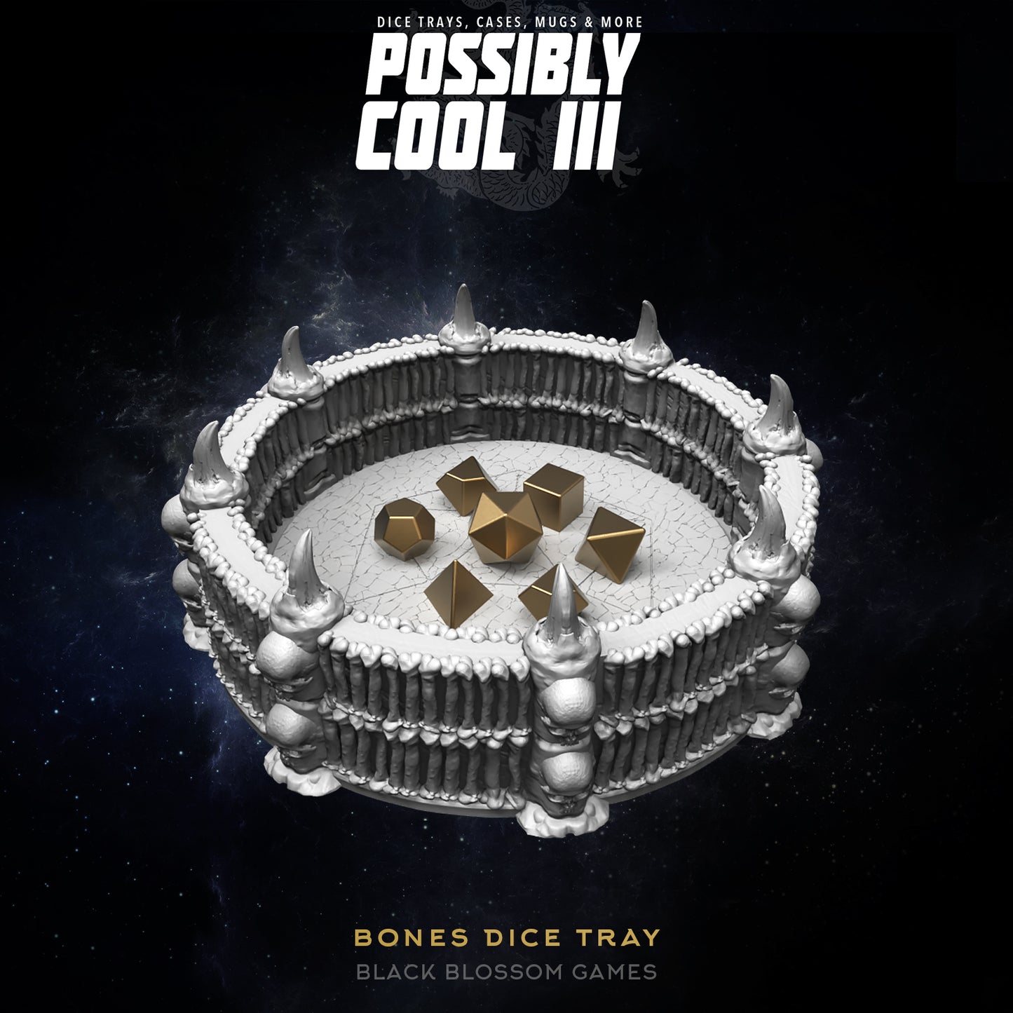 Possibly Cool Dice Tray - Bones - DnD/TTRPG/Roleplaying/Wargames