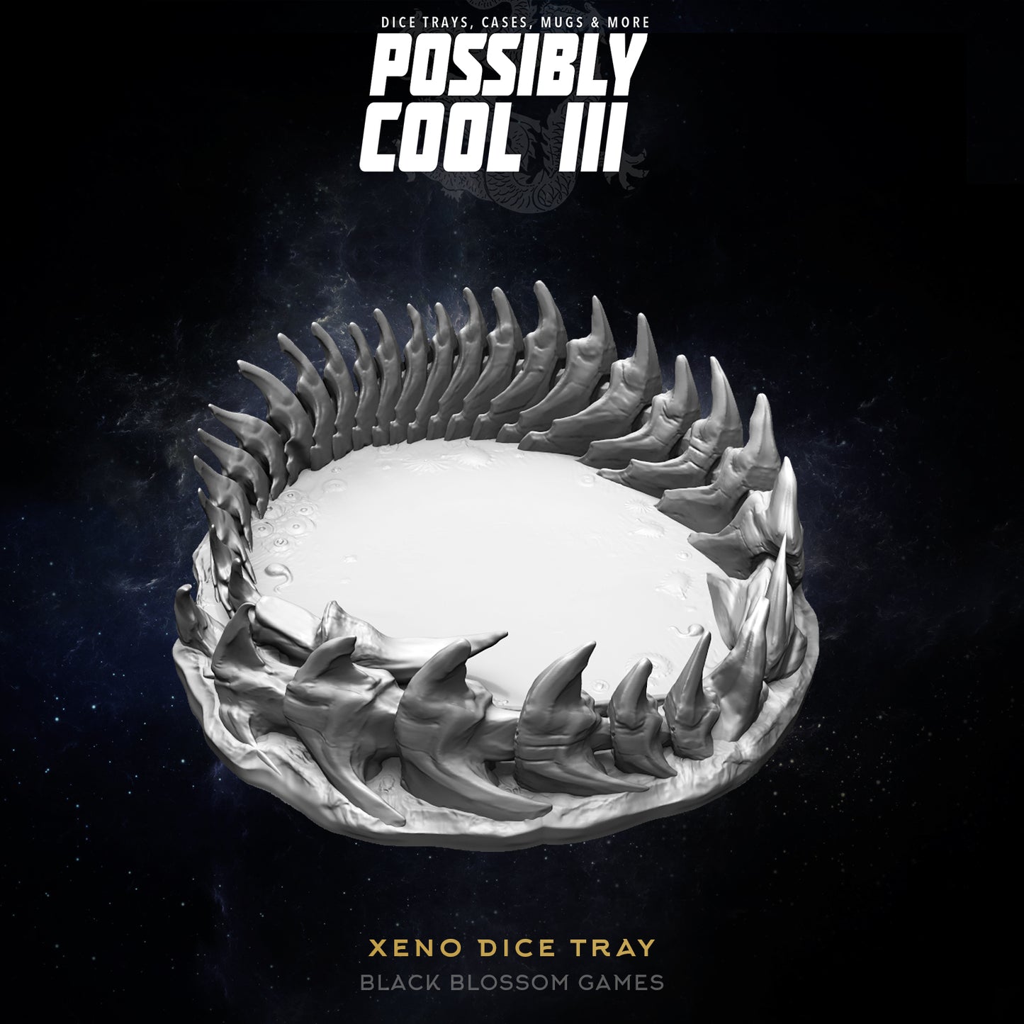 Possibly Cool Dice Tray - Xenomorph - DnD/TTRPG/Roleplaying/Wargames