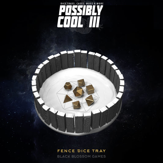 Possibly Cool Dice Tray - Fence - DnD/TTRPG/Roleplaying/Wargames