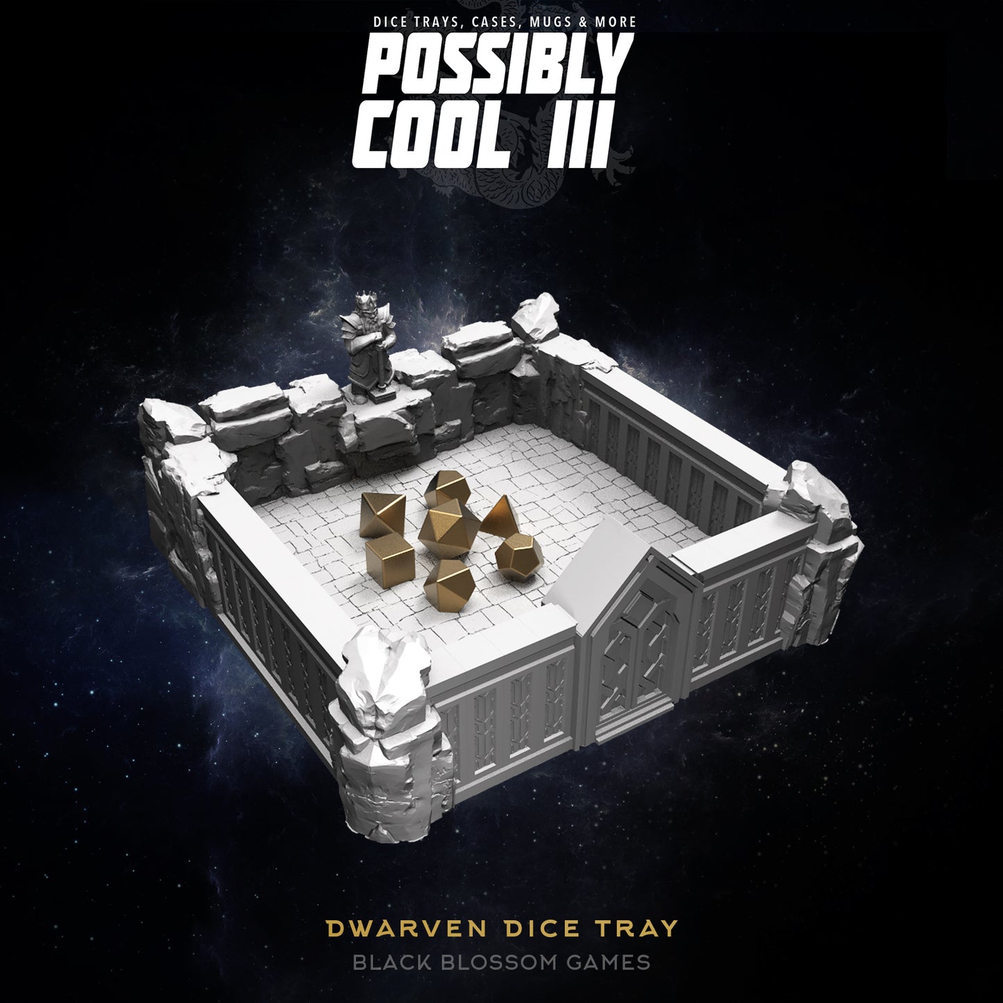 Possibly Cool Dice Tray - Dwarven - DnD/TTRPG/Roleplaying/Wargames