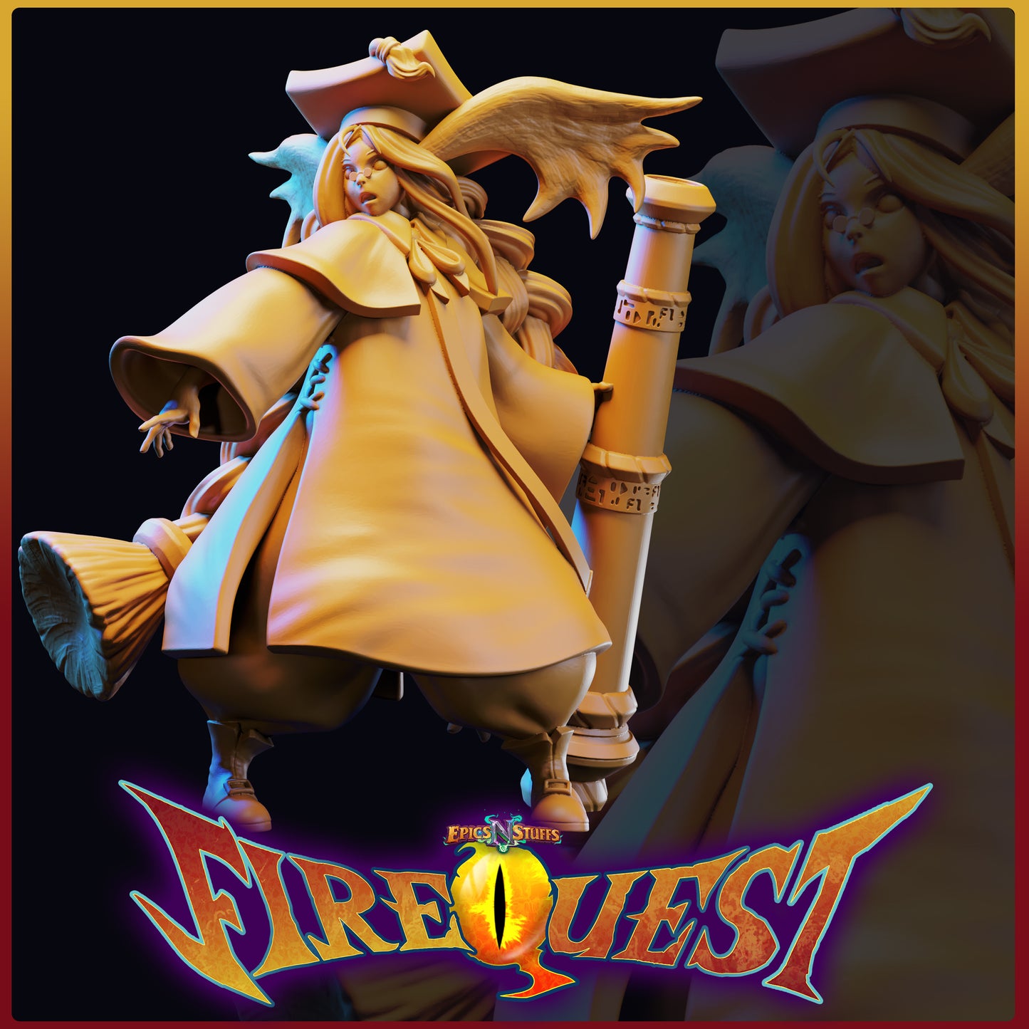 Lance Wilkinson - Fire Quest - Inventor - 32/100mm DnD/TTRPG Figure/Miniature