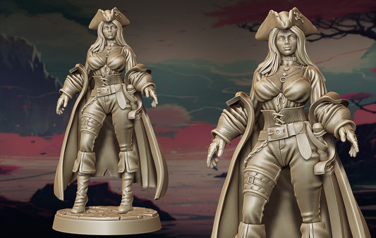 Lily's Minis - Guardian Sisters II - Isla Blacktide - 75mm Pin Up/Figure/Model/Diorama